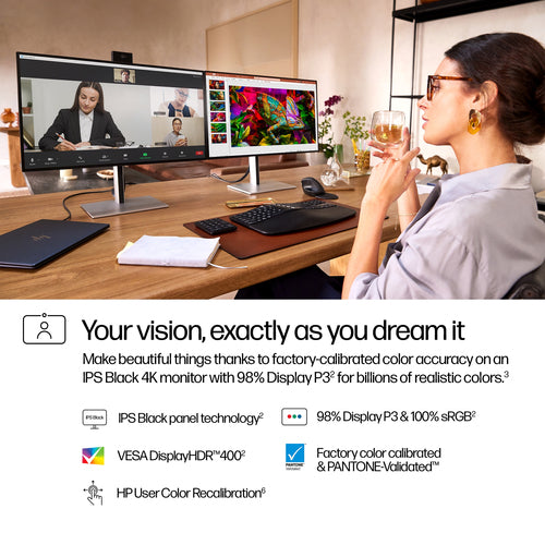 HP Series 7 Pro 27 inch 4K Conferencing Monitor - 727pm HP Series 7 Pro 27 inch 4K Conferencing Monitor - 727pm